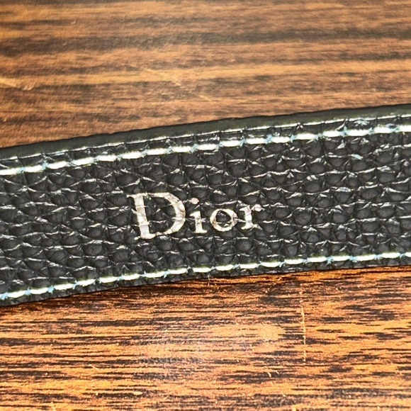 Dior Rare Alyx Homme Black and Silver Men/Women\'s Leather Belt